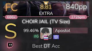 Download lagu [Live] Apostol | Suzuki Konomi - CHOIR JAIL (TV Size) [EXTRA]  DT 99.46% {#6 840pp FC} - osu! mp3