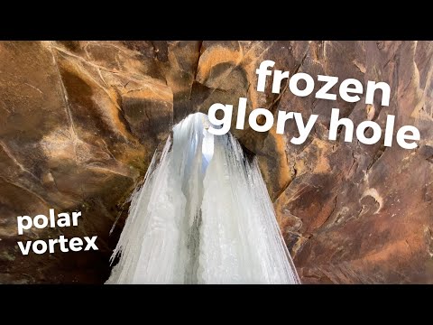 FROZEN WATERFALL in ARKANSAS *polar vortex 2021*