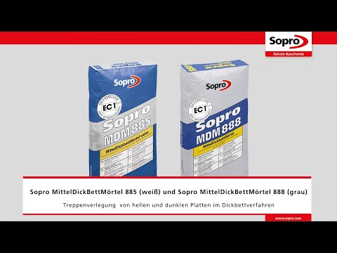 Sopro MittelDickBettMörtel  - Treppenverlegung im Dickbettverfahren