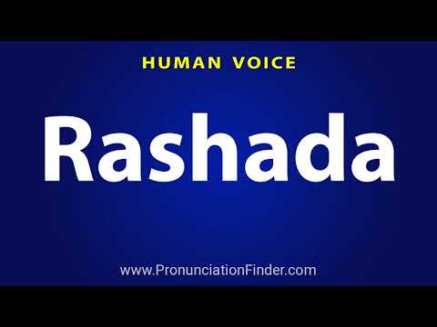 How To Pronounce Rashada