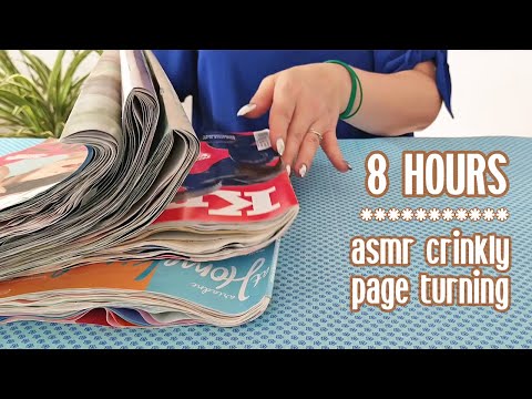 ASMR Fall Asleep to 8 Hours 🕗 of Crinkly Page Turning • No Talking