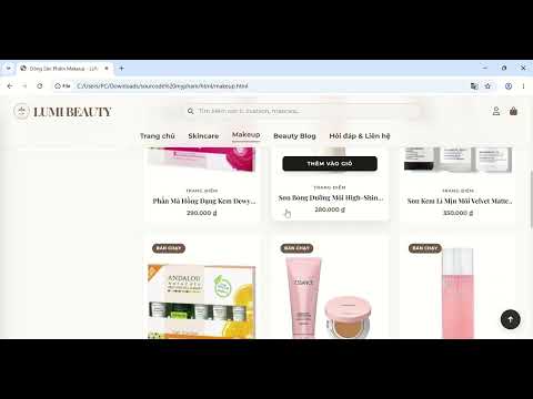 Website Mỹ Phẩm & Chăm Sóc Sắc Đẹp - LUMI BEAUTY