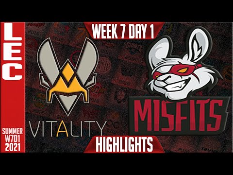 VIT vs MSF Highlights | LEC Summer 2021 W7D1 | Team Vitality vs Misfits Gaming