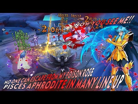 Pisces Aphrodite In Many Line Up Combo "Now You See Me" - Saint Seiya Awakening