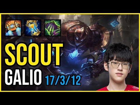 SCOUT - GALIO vs. AKALI Mid | KR CHALLENGER | PATCH 10.25