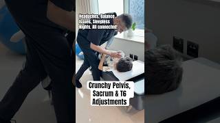 After 2 Years of Headaches & Pain, He Finally Slept Peacefully😌 Crunchy Pelvis, Sacrum & T6
