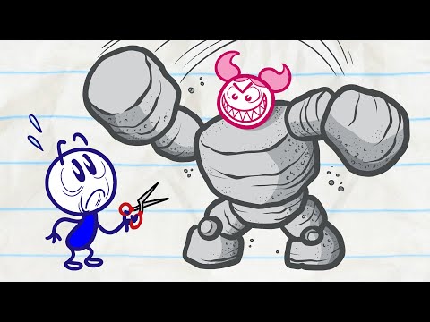 Rocks, Paper, Scissors, Oh My! | Pencilmation Cartoons!