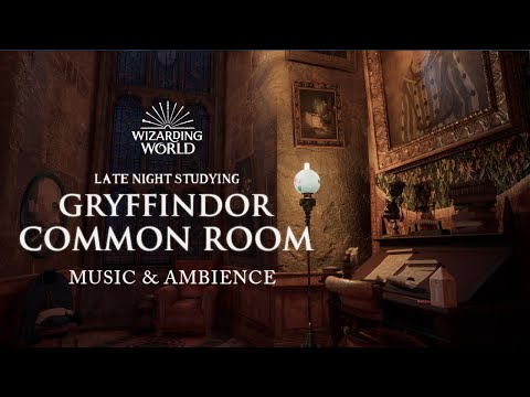 Late Night Studying in Gryffindor Common Room | Harry Potter Music & Ambience | 3 Hours