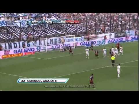 Gol de Gigliotti  , Quilmes 2 - Colon 2