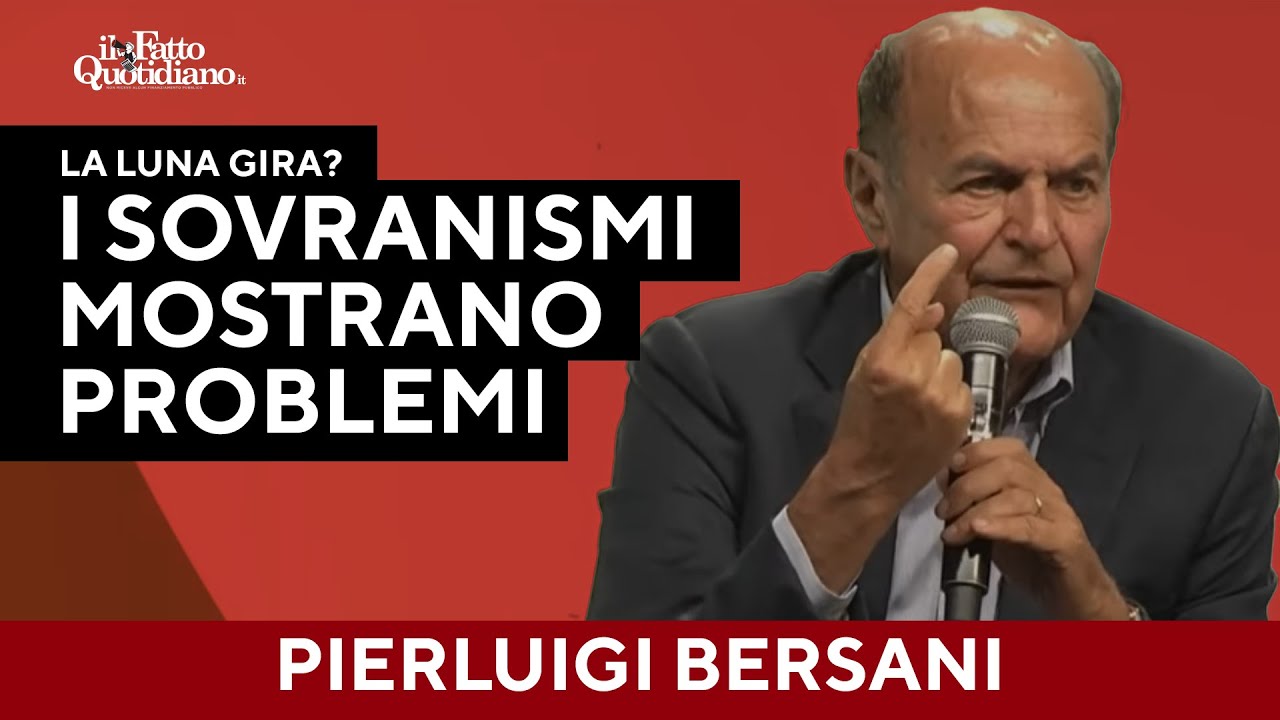 L'ottimismo di Bersani: "I sovranismi mostrano problemi" e spiega i punti di caduta del sistema