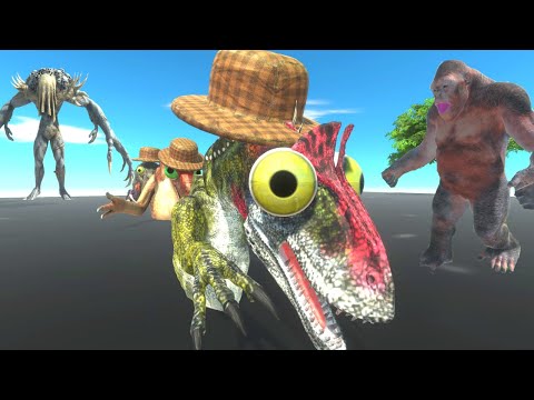 FAMILY DINOS SHERIFFS VS EVERY FACTIONS  - ANIMAL REVOLT BATTLE SIMULATOR