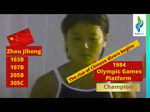 1984 Zhou Jihong Team China Diving Olympic 103B 107B 205B 305C