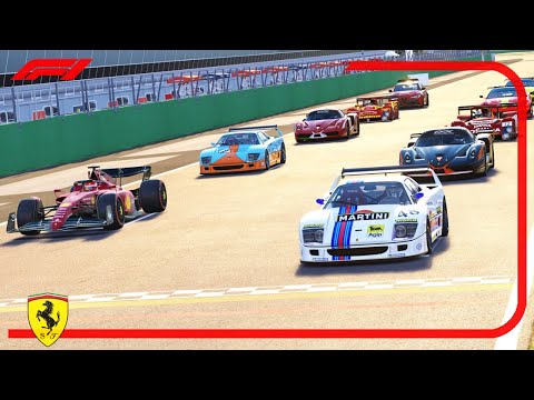 Ferrari F1 2022 vs Ferrari F40, FXX EVO 2008, F330 SP, 599XX EVO At Monza GP