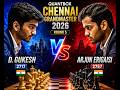 D Gukesh Vs Arjun Erigaisi Epic Grandmaster Battle Quantbox Chennai Grandmaster 2026 Round 5