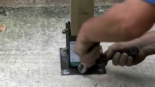 How To Install a Fence Post Onto a Concrete Base