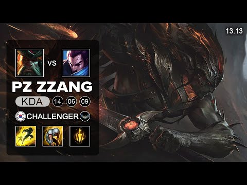 Pz ZZang Yasuo vs Akshan Mid - KR Challenger - Patch 13.13 Season 13