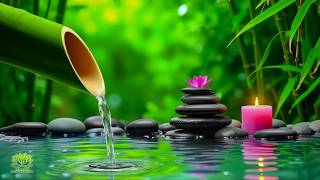 Relaxation Music: Bamboo Water Fountain + Healing Piano 🌿 Sleep Music, Meditation and Nature Sounds