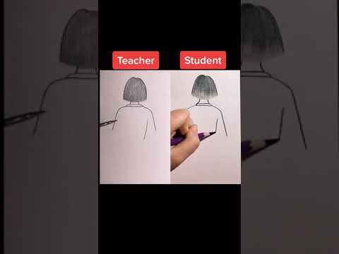 Teacher vs Student drawing challenge #drawing #art #6