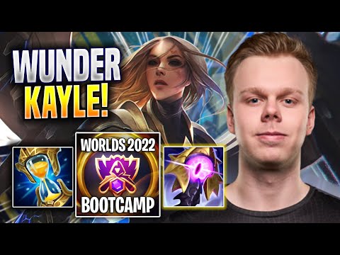 WUNDER CRAZY GAME WITH KAYLE! - FNC Wunder Plays Kayle TOP vs Jax! | Bootcamp 2022