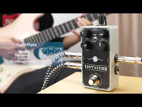 Vintaverb Reverb Guitar Pedal, Multi-type Reverb Pedal 7 World-Class Reverb by Donner