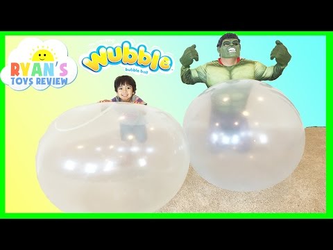 Glow Wubble Bubble Ball Family Fun Playtime with GIANT BALL