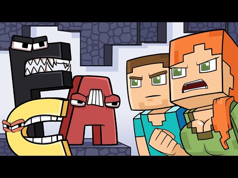 ALEX and STEVE vs ALPHABET LORE !? - Minecraft Animation