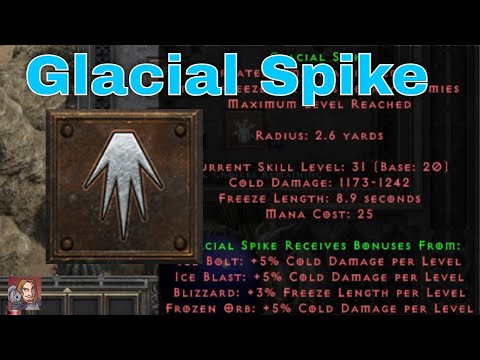 D2R Skills & Abilities - Glacial Spike (Sorceress Cold Spells)