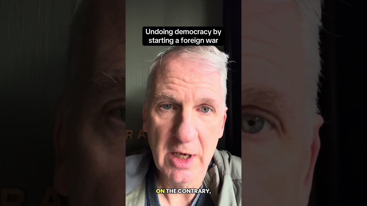 Starting a foreign war to undo democracy.