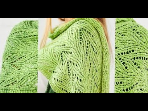 Stola Wellenbögen stricken