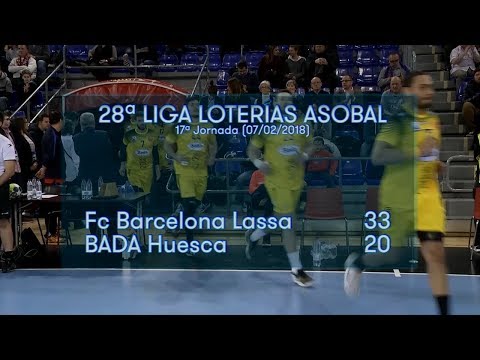 LIGA LOTERIAS ASOBAL J17 FC Barcelona Lassa - BADA Huesca 33 - 20