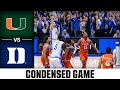Miami vs. Duke Condensed Game | 2024-25 ACC Men's Basketball