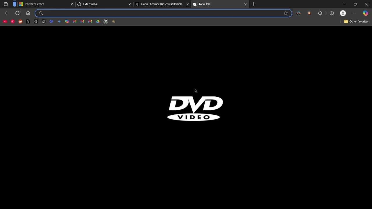bouncing dvd screensaver as a new tab page. my new browser extension