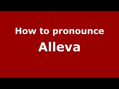 How to pronounce Alleva