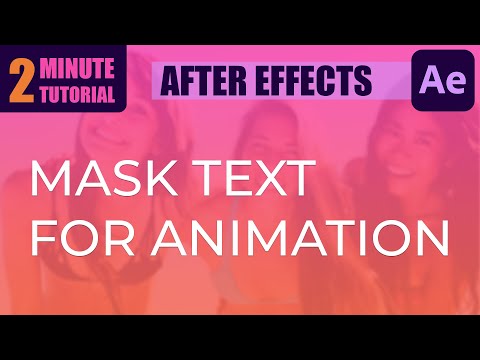 Mask Text For Animation In After Effects (Adobe After Effects Tutorial)
