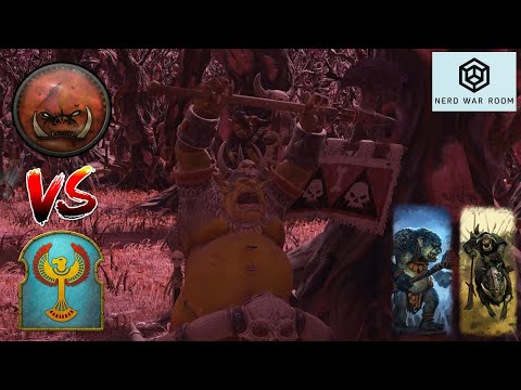 Grom ain't afraid of no skellymen | Greenskins vs Tomb Kings - Warhammer 3 Domination