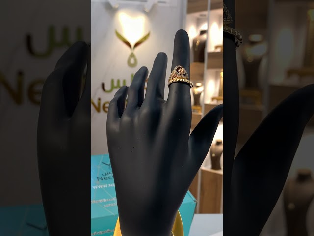 خاتم ذهب لازوردي (RNLZ.0009)