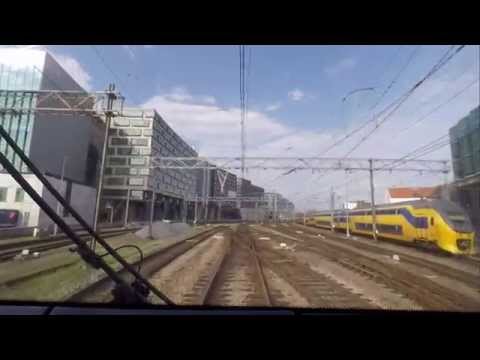 A train driver's view: Lelystad Centrum - Amsterdam CS, SLT, 31-Aug-2015.