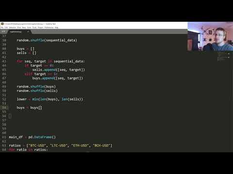 RNN配列データのバランスをとる - Deep Learning w/ Python, TensorFlow and Keras p.10 (Balancing RNN sequence data - Deep Learning w/ Python, TensorFlow and Keras p.10)