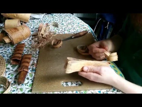 Birch bark knife sheath tutorial