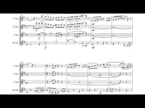 Pedro Iturralde - Dixie for Saxes for Saxophone Quartet [Score-Video]