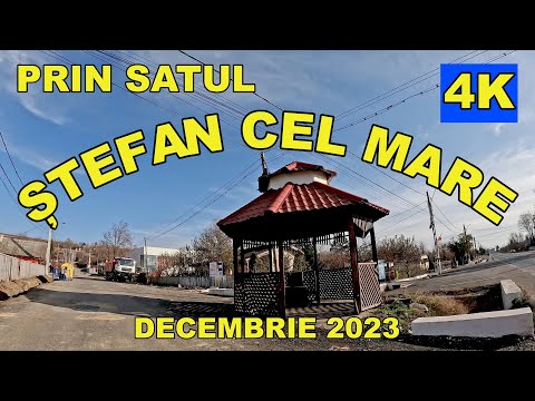 Prin Stefan cel Mare judetul Vaslui Romania video 4K decembrie 2023