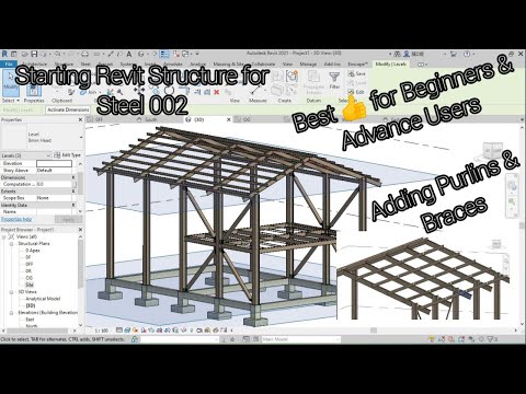 How to Start Right with Revit Structural Steel & Concrete - Purlins and Braces