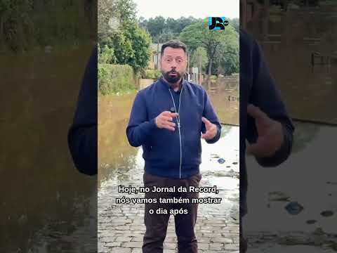 Os rios Taquari e Gravataí, no RS, estão acima da cota de inundação. #JornalDaRecord #JR24H
