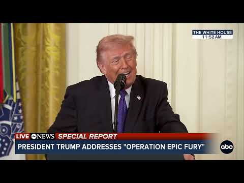President Trump gives update on “Operation Epic Fury” after Iran strikes