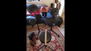 Video thumbnail for Gear4Music DD400+ Electronic Drum Kit Stool Amp Headphones by Happy Finds