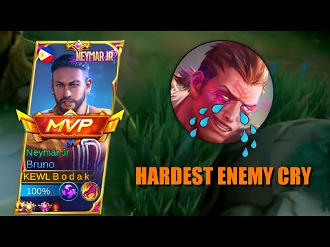 BRUNO AGAINST HARDEST ENEMY! WHO WILL WIN?? | BRUNO BEST BUILD AND EMBLEM - MLBB