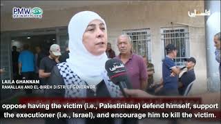 Laila Ghannam calling Hamas the victim
