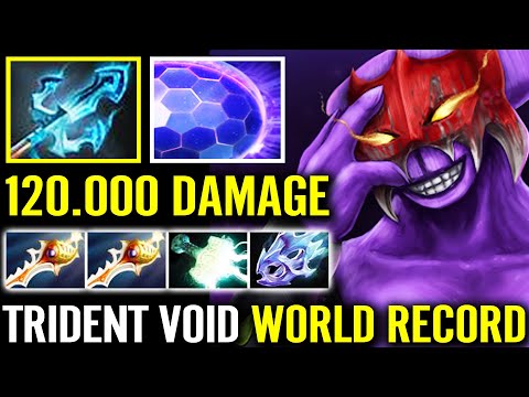 WTF WORLD RECORD! 120K DMG TRIDENT VOID 2x Rapier Mjollnir Moonshard Max AS Bash Dota2 Pro Gameplay