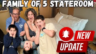 NEW 2025: Cruise Cabin for Families of 5: Can We Fit 2 Adults & 3 Kids Comfortably?? 🚢