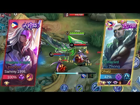 LEOMORD ABYSS SHADOW KNIGHT IS USELESS TO THIS YU ZHONG DAMAGE BUILD! | YU ZHONG EMBLEM SET 2023